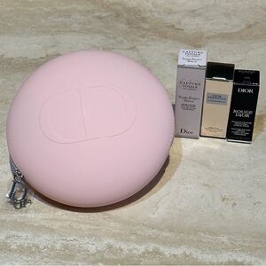 Dior Beauty Pouch with 3 piece mini beauty gift set